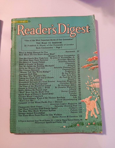 The reader digest april - the,